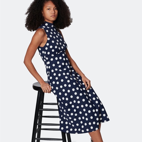 Most of All Coralie Midi Dress in Blue Polka Dot - 12 (NWT) - Picture 6 of 7